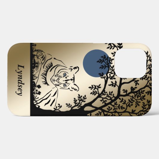 Prachtige Mountain Lion iPhone Case (Achterkant (horizontaal))