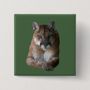 Prachtige Mountain Lion Pin Button