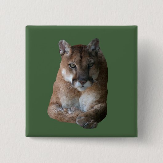Prachtige Mountain Lion Pin Button (Voorkant)