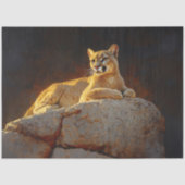 Prachtige Mountain Lion Schilderachtig decoupage Tissuepapier (Voorkant)