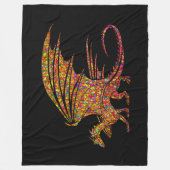 Prachtige Mozaïek Draak  Fleece Deken (Voorkant)