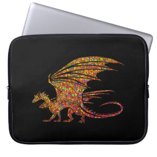 Prachtige Mozaïek Draak Laptop Sleeve