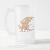 Prachtige Mozaïek Draak Matglas Bierpul (Links)