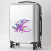 Prachtige Mozaïek Draak Sticker (Koffer)