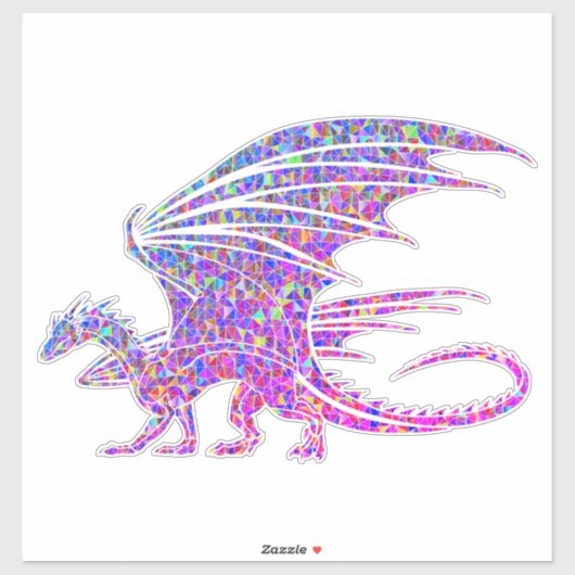 Prachtige Mozaïek Draak Sticker (Vel)