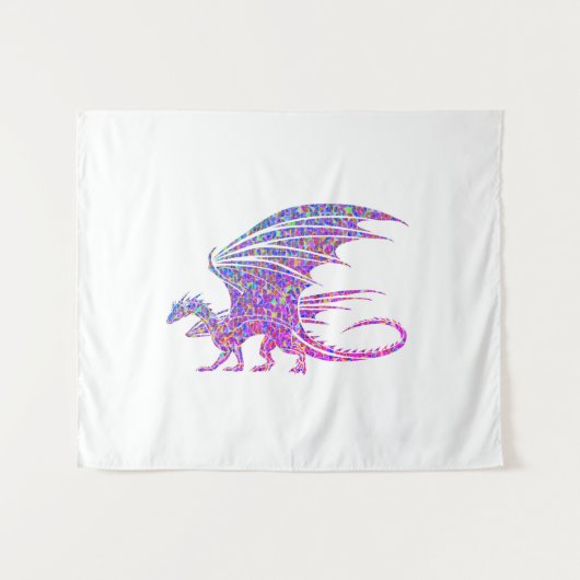 Prachtige Mozaïek Draak Wandkleed (Voorkant (horizontaal))