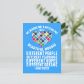 Prachtige mozaïek van Diversity Quote Briefkaart (Staand voorkant)