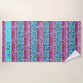 Prachtige Mozaïsche Tegel Kijk - Gepersonaliseerd Strandlaken (Voorkant)