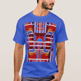 Prachtige muziek Blauwe zomerse sferen Geometrisch T-shirt