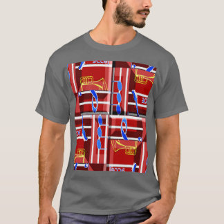 Prachtige muziek Blauwe zomerse sferen Geometrisch T-shirt