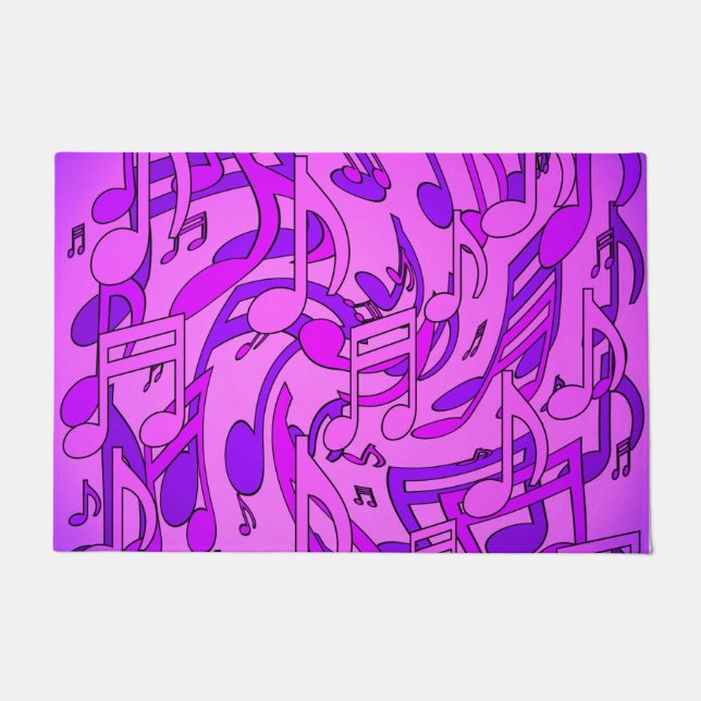Prachtige muziek Ultra Violet muzikaal design Deurmat (Voorkant)