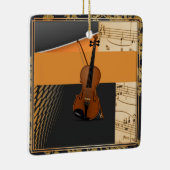 Prachtige muzikale abstracte viool keramisch ornament (Rechts)