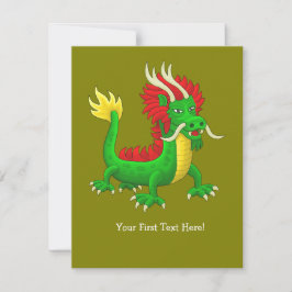 Prachtige mythologische Chinese draak Notitiekaartje