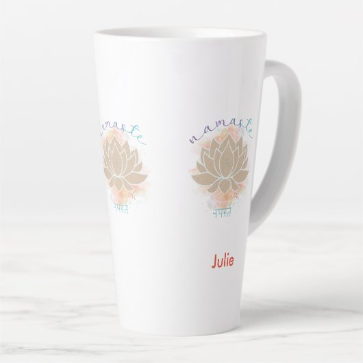 Prachtige naamwoorden en Lotus Design Latte Mok (Rechterhoek)