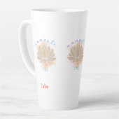 Prachtige naamwoorden en Lotus Design Latte Mok (Linkerhoek)