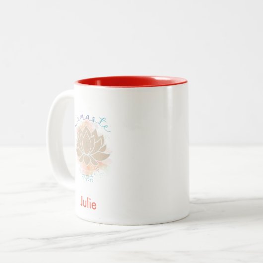 Prachtige naamwoorden en Lotus Design Tweekleurige Koffiemok (Voorkant links)