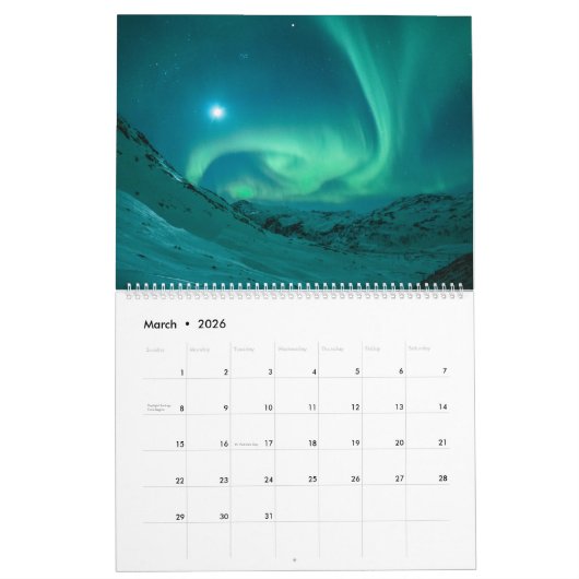 Prachtige nachtlandschappen kalender (Mar 2026)