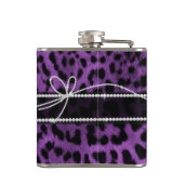 Prachtige namaak paarse zwarte luipaard heupfles (Achterkant)