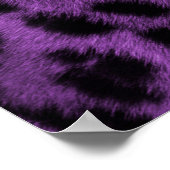 Prachtige namaak paarse zwarte luipaard poster (Hoek)