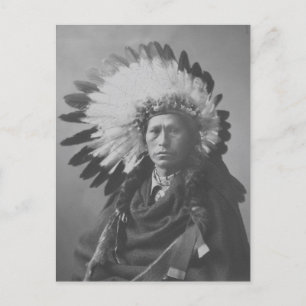 Prachtige  Native American Portret Postcar Briefkaart