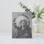 Prachtige  Native American Portret Postcar Briefkaart (Staand voorkant)