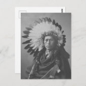 Prachtige  Native American Portret Postcar Briefkaart (Voorkant / Achterkant)
