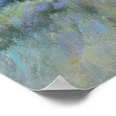 Prachtige Natuur blauw Paarse weide landschapskuns Poster (Hoek)