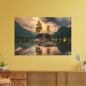 Prachtige Natuur in het meer van de bergen Boulder Canvas Afdruk (Insitu (Woonkamer))