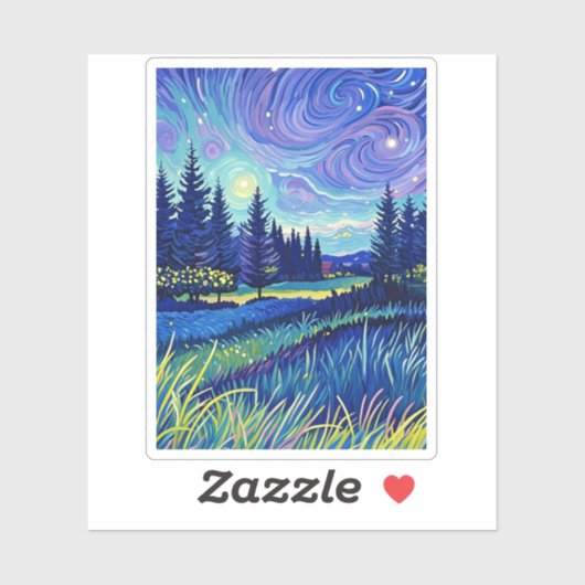 Prachtige natuur kunst sticker (Vel)