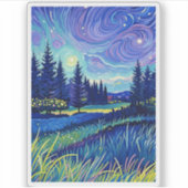 Prachtige natuur kunst sticker (Voorkant)