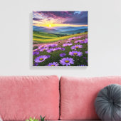 Prachtige Natuur landschap met rustgevende geluide Canvas Afdruk (Insitu (Woonkamer))
