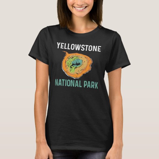 Prachtige Natuur Vacation Yellowstone National Par T-shirt (Voorkant)