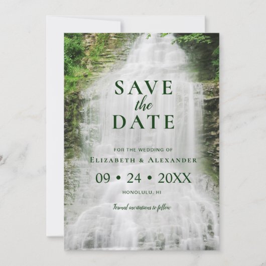 Prachtige Natuur Wedding Save The Date (Voorkant)