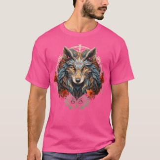 Prachtige Natuur Wolf Herfst Herfst Seizoen Art No T-shirt
