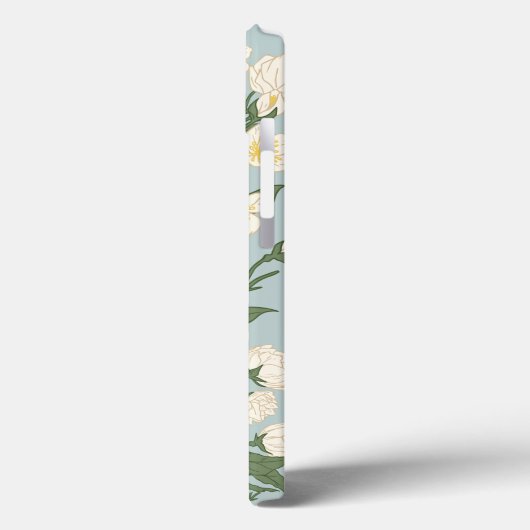 Prachtige natuurlijke groen witte bloem modern Case-Mate iPhone case (Achterkant / Links)