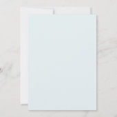Prachtige Navy Blauwe Winterhuwelijk Kaart (Achterkant)