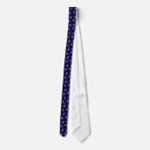 Prachtige Navy Blue en Anchors Pattern Stropdas (Achterkant)