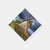 Prachtige Nederlandse windmolen - Tekening Servet (Hoek)