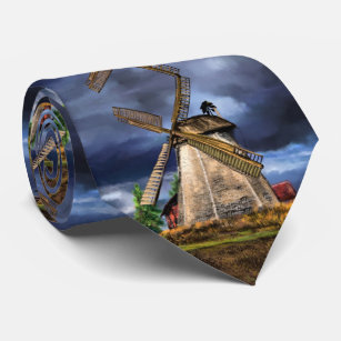 Prachtige Nederlandse windmolen - Tekening Stropdas