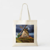 Prachtige Nederlandse windmolen - Tekening Tote Bag (Achterkant)