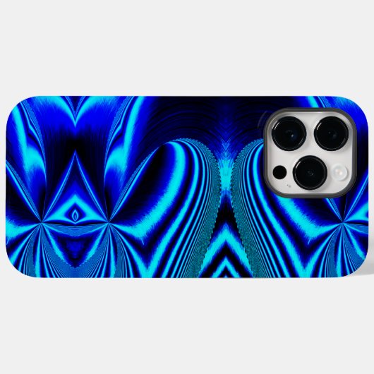 Prachtige neonblauw Case-Mate iPhone case (Achterkant (horizontaal))