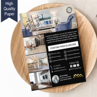 Prachtige net genoteerde vastgoedflyer flyer