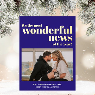 Prachtige nieuwsberichten Zwangerschap Kerstmis Folie Feestdagen Briefkaart