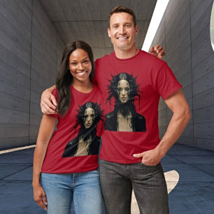 Prachtige Noir Femme Abstracte kunst T-shirt