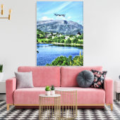 Prachtige Noorwegen, schilderachtig landschap Canvas Afdruk (Insitu (Woonkamer))