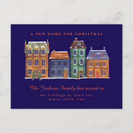 Prachtige Nordic Town Uitzicht Snowy Scenery Briefkaart