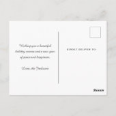 Prachtige Nordic Town Uitzicht Snowy Scenery Briefkaart (Achterkant)