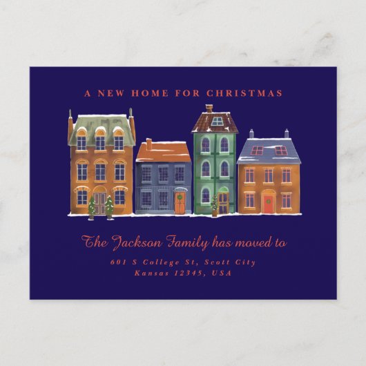 Prachtige Nordic Town Uitzicht Snowy Scenery Briefkaart (Voorkant)