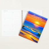 Prachtige oceaan zonsondergang planner (Display)
