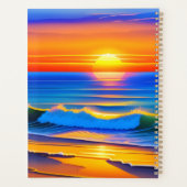 Prachtige oceaan zonsondergang planner (Achterkant)